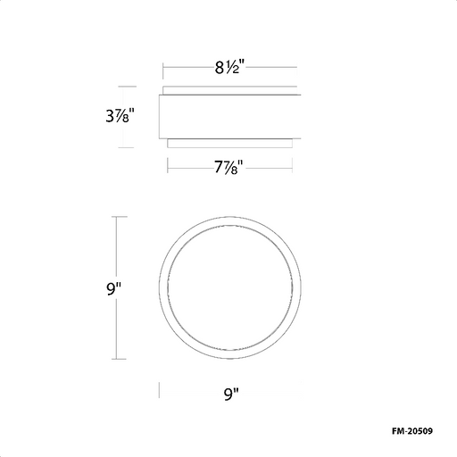 WAC FM-20509 Salvo 1-lt 9" LED Flush Mount