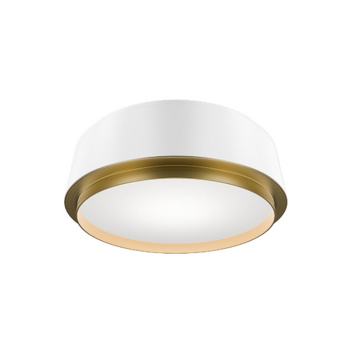 WAC FM-20512 Salvo 1-lt 12" LED Flush Mount - White/Aged Brass