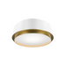 WAC FM-20512 Salvo 1-lt 12" LED Flush Mount - White/Aged Brass