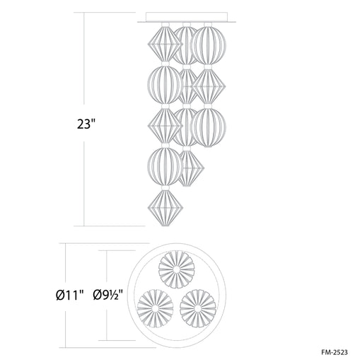 Modern Forms FM-2523 Pearla 11" LED Flush Mount