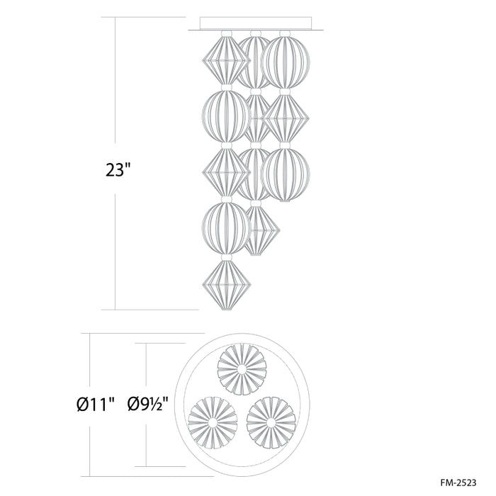 Modern Forms FM-2523 Pearla 11" LED Flush Mount