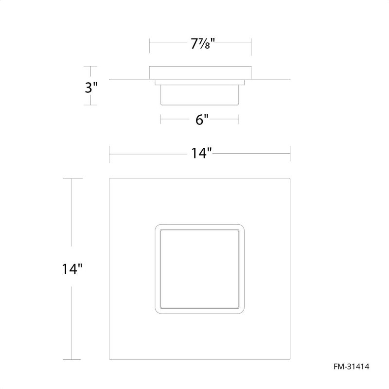 dweLED FM-31414 Double Decker 1-lt 14" LED Flush Mount