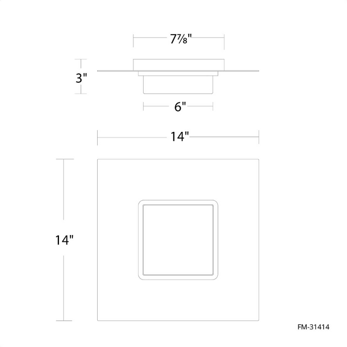 dweLED FM-31414 Double Decker 1-lt 14" LED Flush Mount