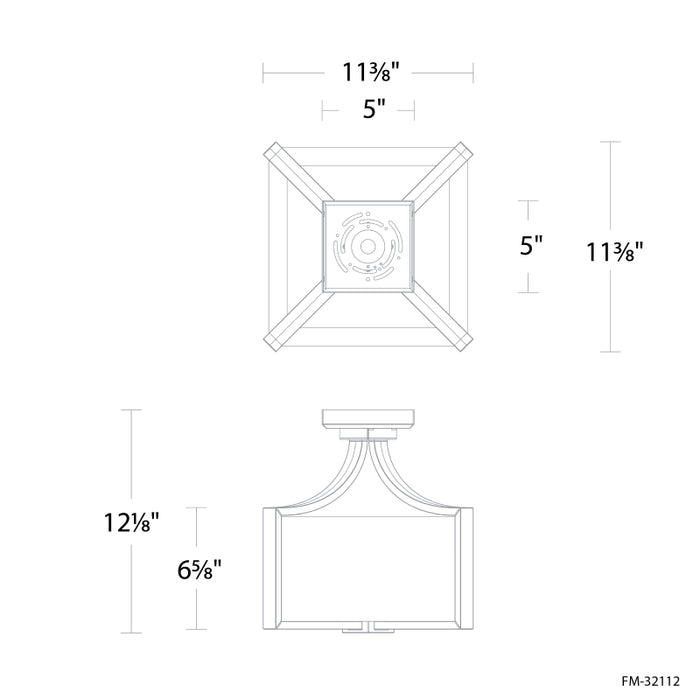 Modern Forms FM-32112 Emblem 1-lt 11" LED Semi Flush Mount