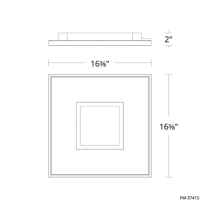 dweLED FM-37415 Pinpoint 1-lt 16" LED Flush Mount