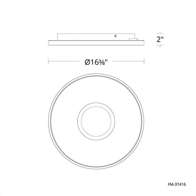 dweLED FM-37416 Pinpoint 1-lt 16" LED Flush Mount