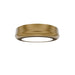 dweLED FM-37505 Parthenon 1-lt 5" LED Flush Mount - Aged Brass