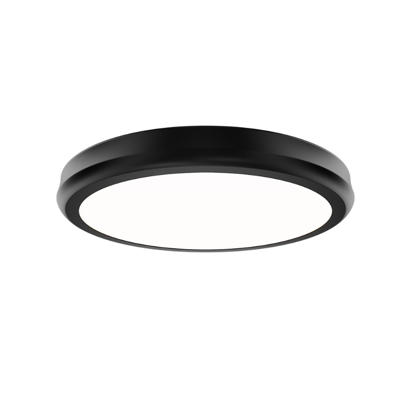 dweLED FM-37510 Parthenon 1-lt 10" LED Flush Mount - Black
