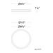 dweLED FM-37510 Parthenon 1-lt 10" LED Flush Mount
