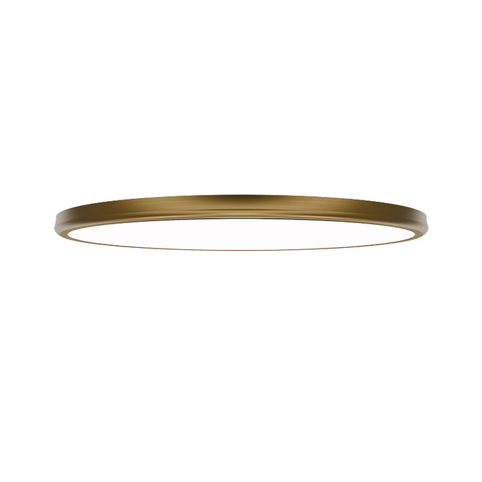 dweLED FM-37522 Parthenon 1-lt 22" LED Flush Mount - Aged Brass