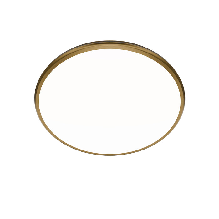 dweLED FM-37522 Parthenon 1-lt 22" LED Flush Mount - Aged Brass
