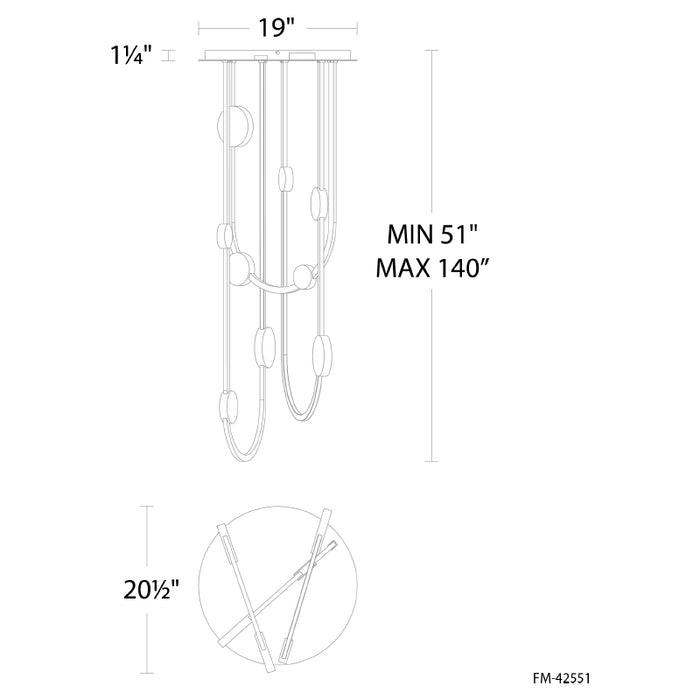 Modern Forms FM-42551 Tableau 21" LED Flush Mount