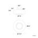 dweLED FM-48513 Doma 1-lt 14" LED Semi-Flush Mount