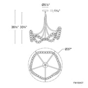 Modern Forms FM-50437 Parel 37" LED Flush Mount