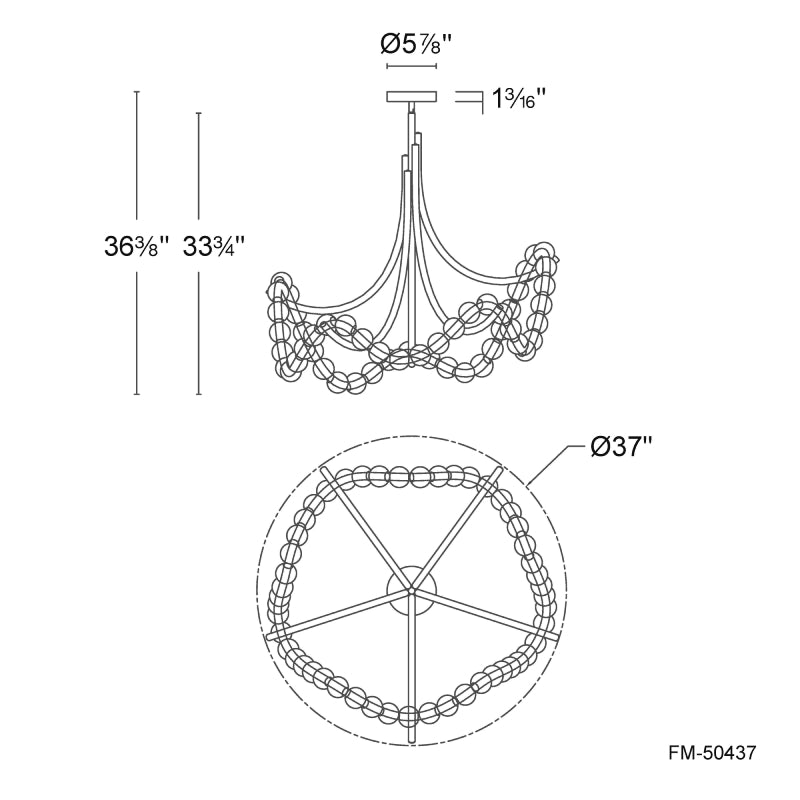 Modern Forms FM-50437 Parel 37" LED Flush Mount