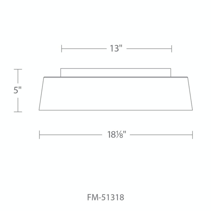 Modern Forms FM-51318 Gilt 1-lt 18" LED Flush Mount