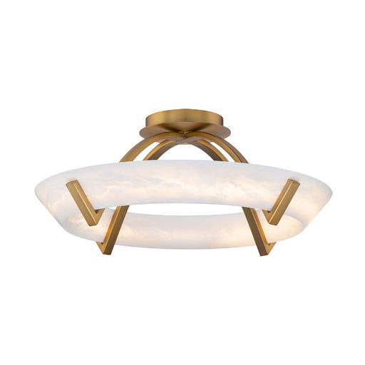 Modern Forms FM-54519 Copa 1-lt 19" LED Flush Mount - Aged Brass