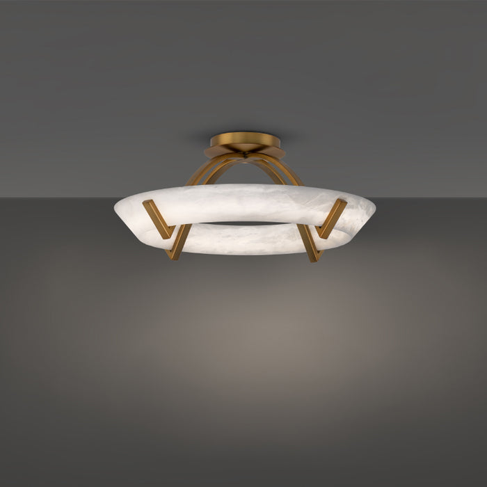 Modern Forms FM-54519 Copa 1-lt 19" LED Flush Mount - Aged Brass