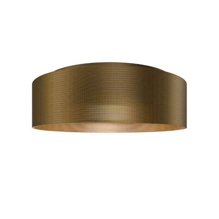 dweLED FM-57512 Grille 1-lt 12" LED Flush Mount - Aged Brass