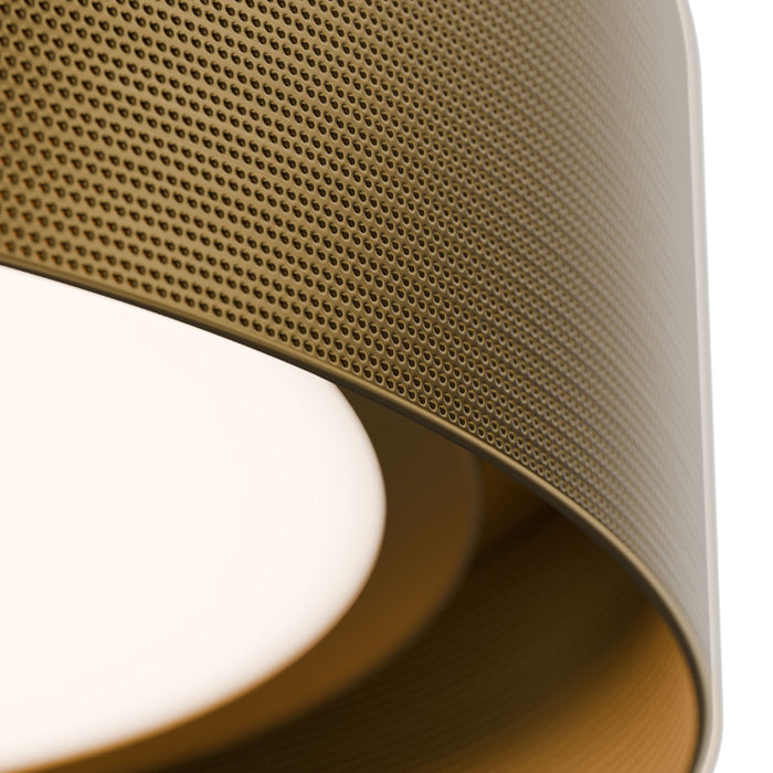 dweLED FM-57512 Grille 1-lt 12" LED Flush Mount - Aged Brass