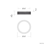 dweLED FM-57518 Grille 1-lt 18" LED Flush Mount
