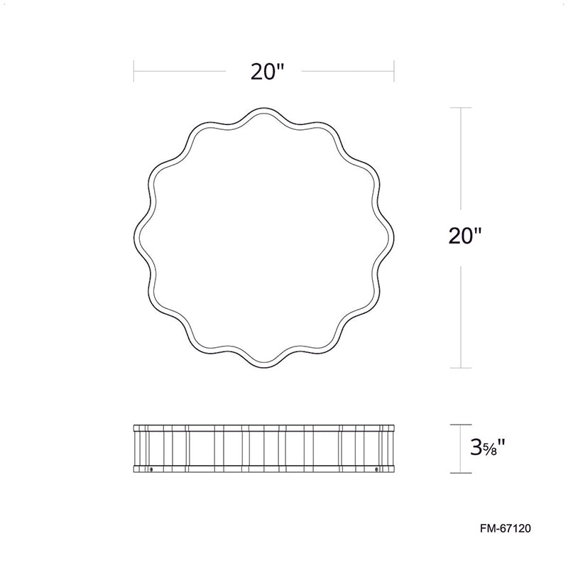 dweLED FM-67120 Vaughan 1-lt 20" LED Flush Mount