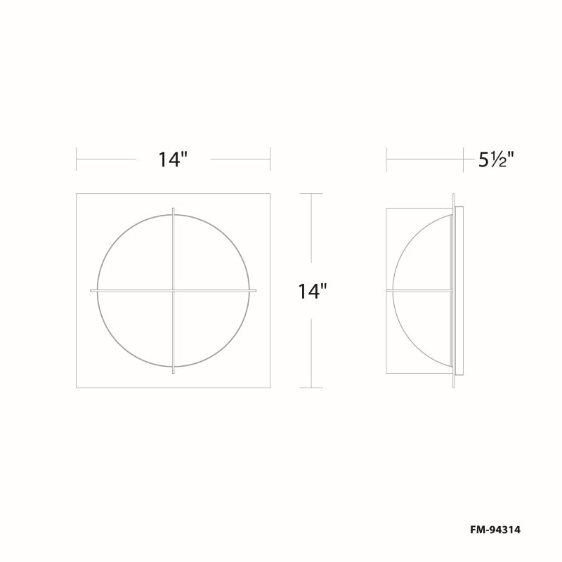 Modern Forms FM-94314 Echelon 1-lt 14" LED Flush Mount