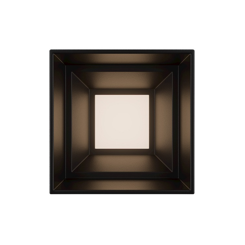 dweLED FM-W47203 Downtown 1-lt 4" LED Outdoor Ceiling Mount - Black