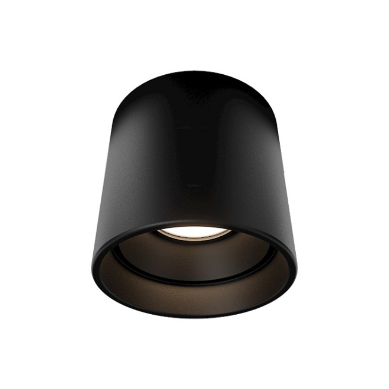 dweLED FM-W47204 Downtown 1-lt 4" LED Outdoor Ceiling Mount - Black