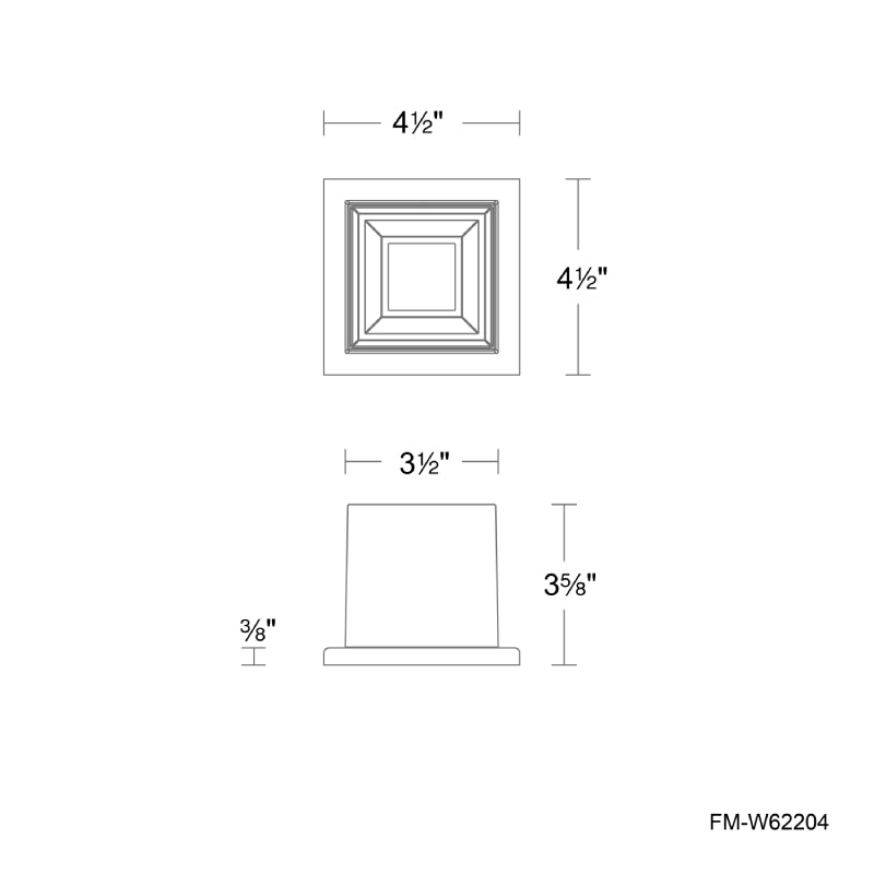 Modern Forms FM-W62204 Kube 5" LED Outdoor Flush Mount