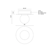 Kuzco FM15506 Elixir 1-lt 6" LED Flush Mount