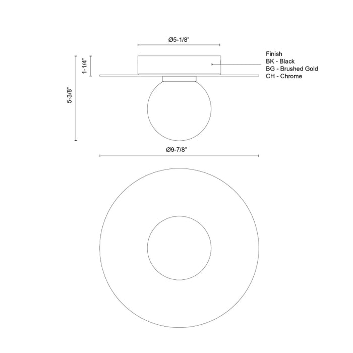 Kuzco FM15510 Elixir 10" LED Flush Mount