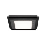 Modern Forms FM212614 Grandstand 1-lt 14" LED Flush Mount, 4CCT Selectable - Basalt Stone/Black