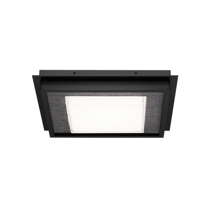 Modern Forms FM212614 Grandstand 1-lt 14" LED Flush Mount, 4CCT Selectable - Basalt Stone/Black