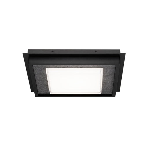 Modern Forms FM212614 Grandstand 1-lt 14" LED Flush Mount, 4CCT Selectable - Basalt Stone/Black