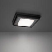 Modern Forms FM212614 Grandstand 1-lt 14" LED Flush Mount, 4CCT Selectable - Basalt Stone/Black