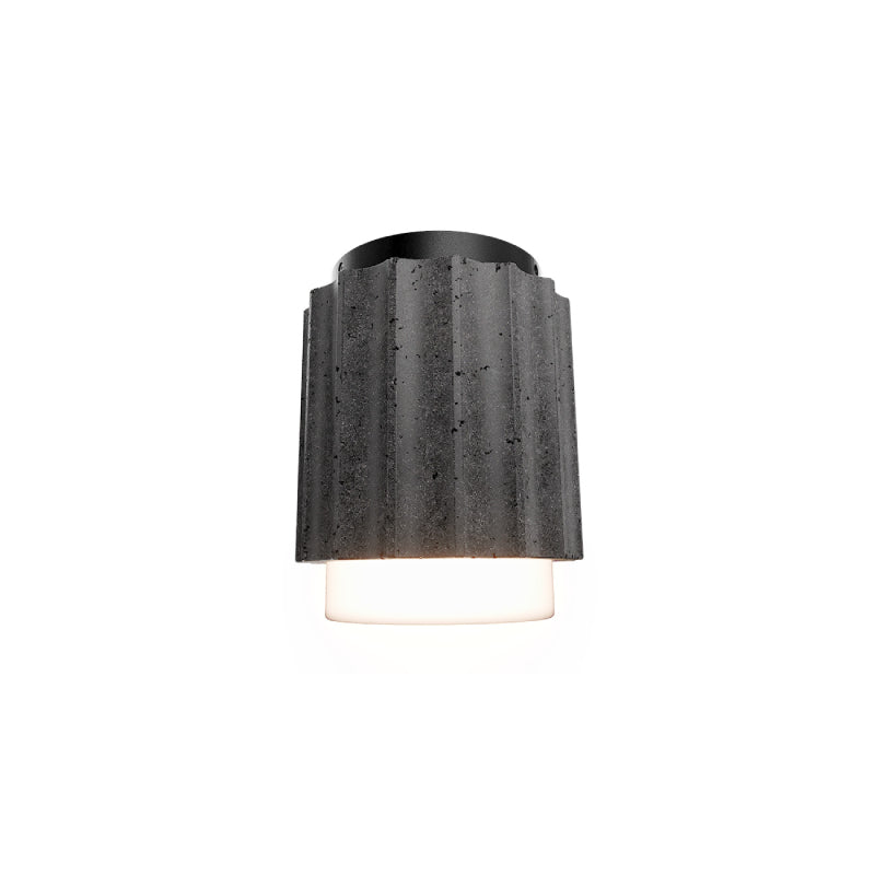 Modern Forms FM222607 Caviar 1-lt 9" Tall LED Flush Mount, 4CCT Selectable - Basalt Stone/Black