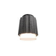 Modern Forms FM222607 Caviar 1-lt 9" Tall LED Flush Mount, 4CCT Selectable - Basalt Stone/Black