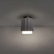 Modern Forms FM222607 Caviar 1-lt 9" Tall LED Flush Mount, 4CCT Selectable - Basalt Stone/Black
