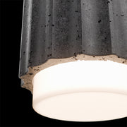 Modern Forms FM222607 Caviar 1-lt 9" Tall LED Flush Mount, 4CCT Selectable - Basalt Stone/Black