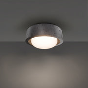 Modern Forms FM224613 Tane 1-lt 13" LED Flush Mount, 4CCT Selectable - Basalt Stone/Black