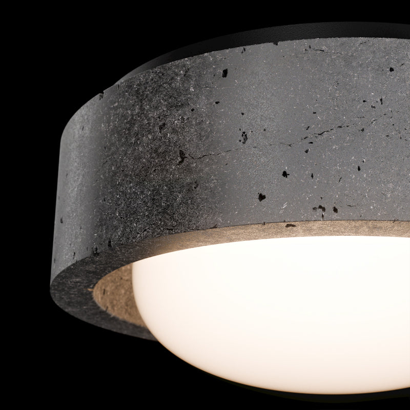 Modern Forms FM224613 Tane 1-lt 13" LED Flush Mount, 4CCT Selectable - Basalt Stone/Black