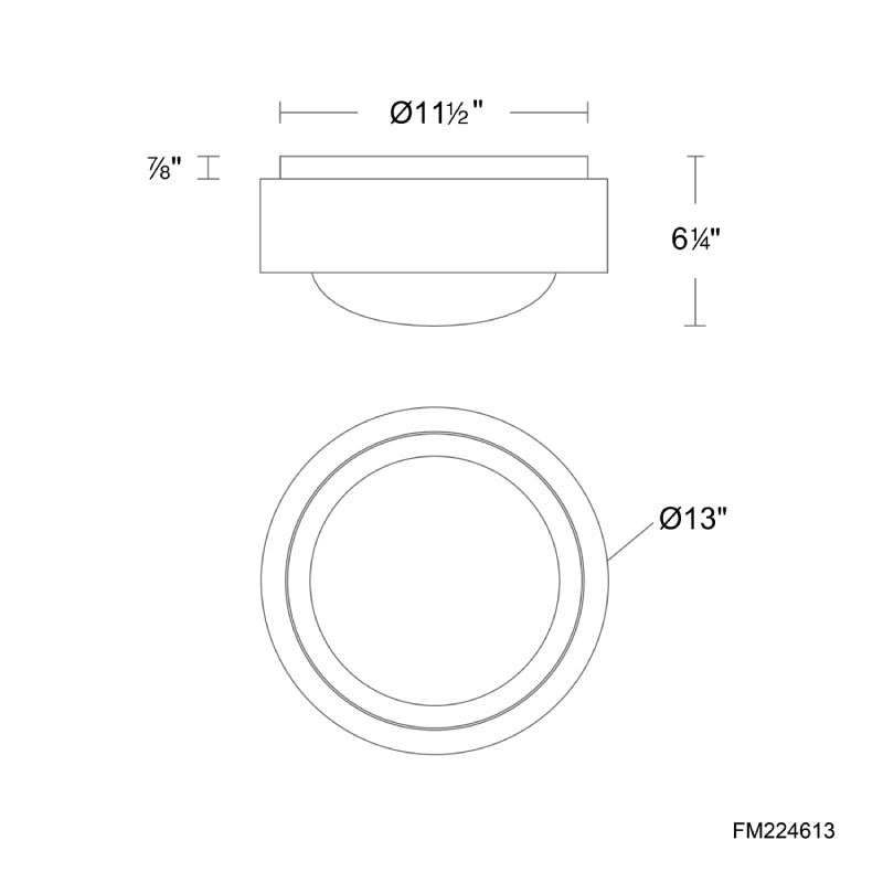 Modern Forms FM224613 Tane 1-lt 13" LED Flush Mount, 4CCT Selectable