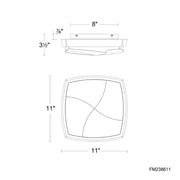 Modern Forms FM238611 Kenji 1-lt 11" LED Flush Mount