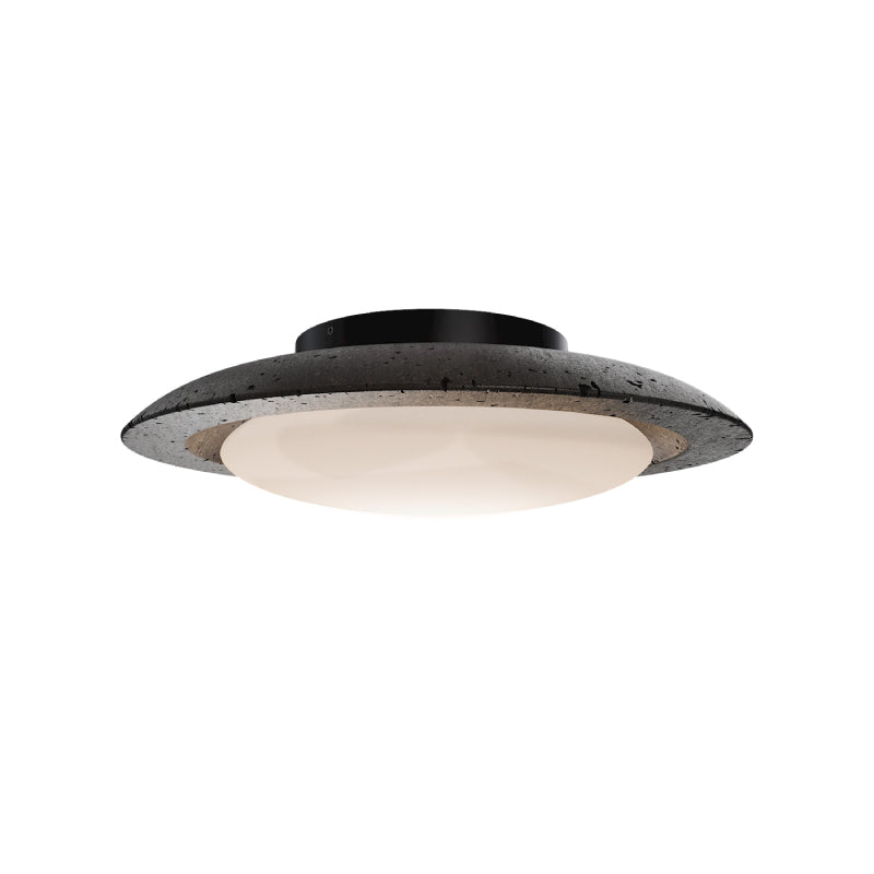 Modern Forms FM264620 Saturno 1-lt 20" LED Flush Mount - Basalt Stone/Black