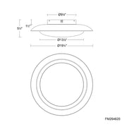 Modern Forms FM264620 Saturno 1-lt 20" LED Flush Mount