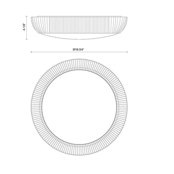 Alora Mood FM511217 Merida 3-lt 17" Flush Mount
