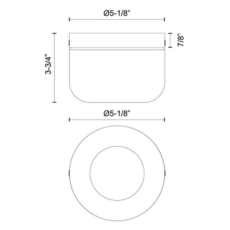 Kuzco FM53005 Mel 1-lt 5" LED Flush Mount