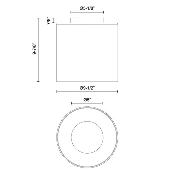 Kuzco FM53509 Birch 1-lt 10" LED Flush Mount