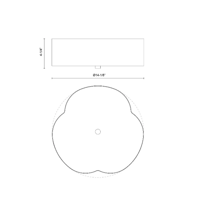Alora Mood FM566314 Adella 3-lt 14" Flush Mount